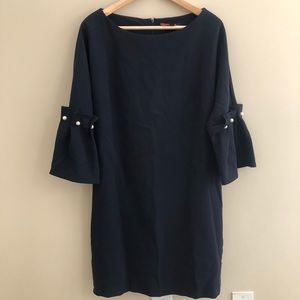 BR Navy Dress with Sleeve Detail